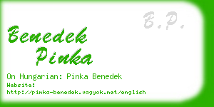 benedek pinka business card